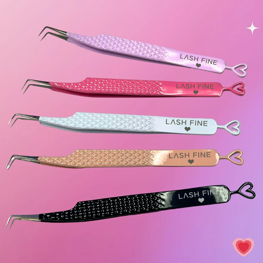 Lash Extension Tweezers - Kalp Şeklinde Kirpik Uzatma Cımbızı Paslanmaz