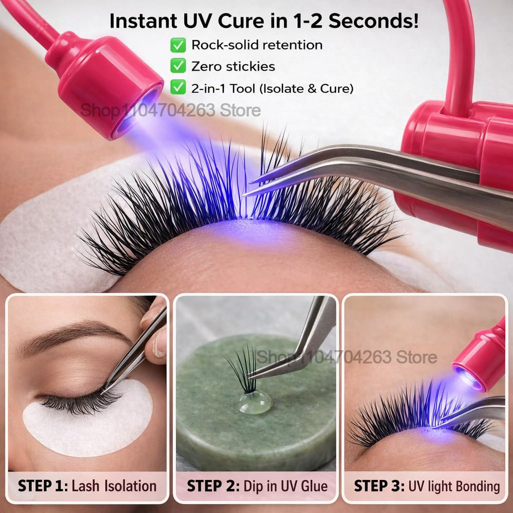 Mini UV Kirpik Lambası 180 °   - Lash Extension Tweezers incelemesi ve fiyatı