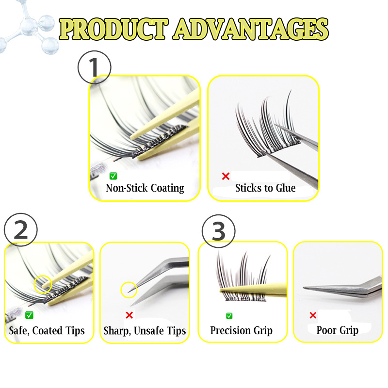 Yapışmaz Aplikatör Tutkal Yok  - Lash Extension Tweezers incelemesi ve fiyatı